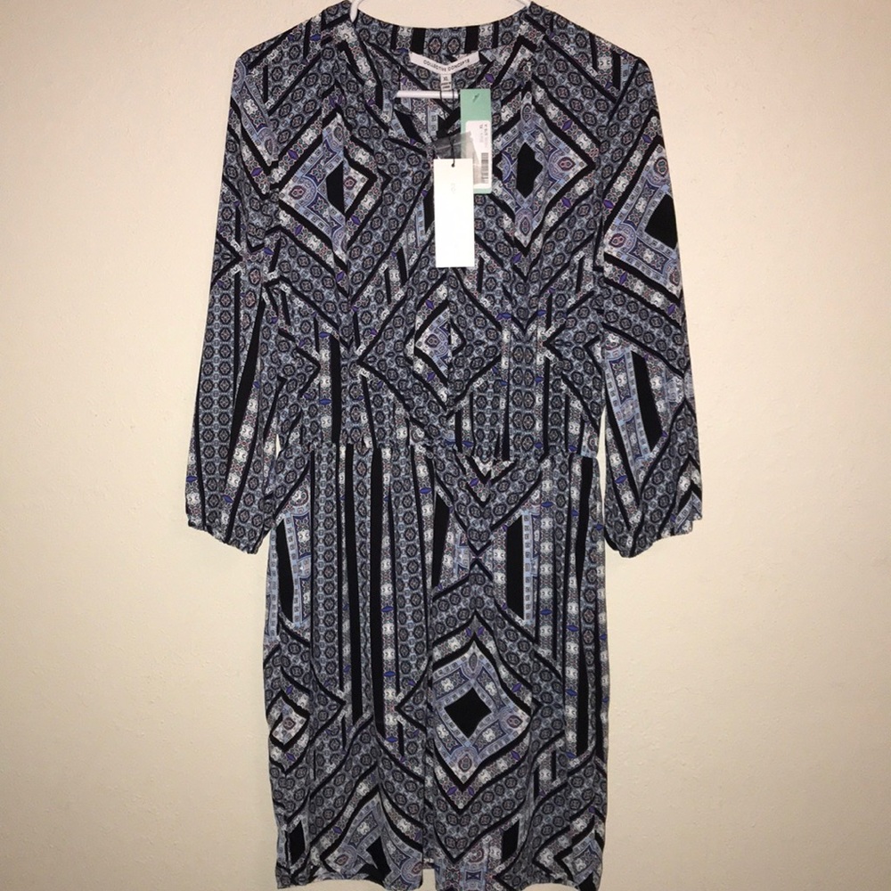 Patterned bohemian style dress